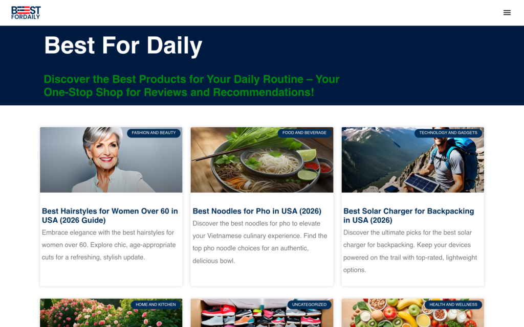 Best For Daily website screenshot